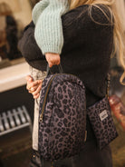 Studio Noos personalized Puffy Mini Backpack Antra Leopard, Studio Noos personaliseeritud puffy mini seljakott, all-groups
