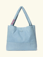 Studio Noos personalized mom-bag denim solid, Studio Noos personaliseeritud mom-bag, denim, red, punase kirjaga