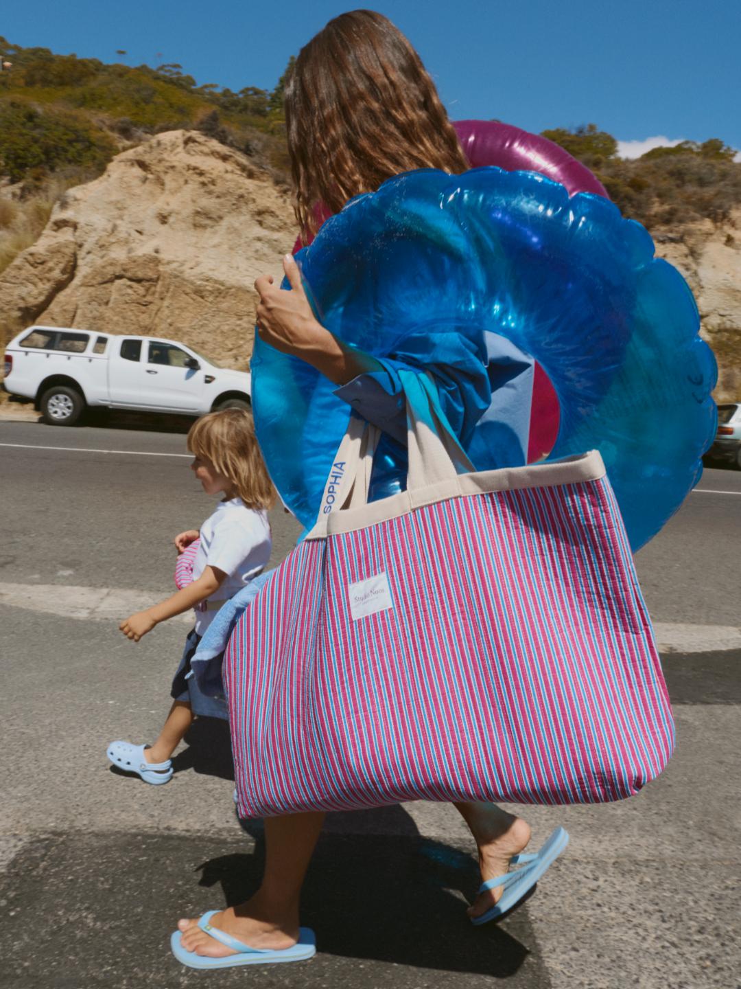 Studio Noos Poplin Striped Beach Bag, Studio Noos poplin rannakott, all-groups