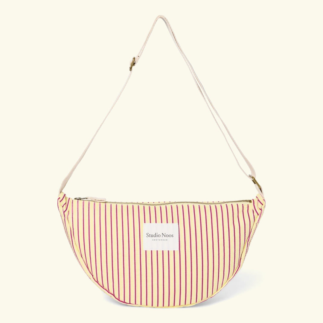 Studio Noos Poplin Striped Fanny Pack, Studio Noos poplin triipudega õlakott, vöökott, butter yellow
