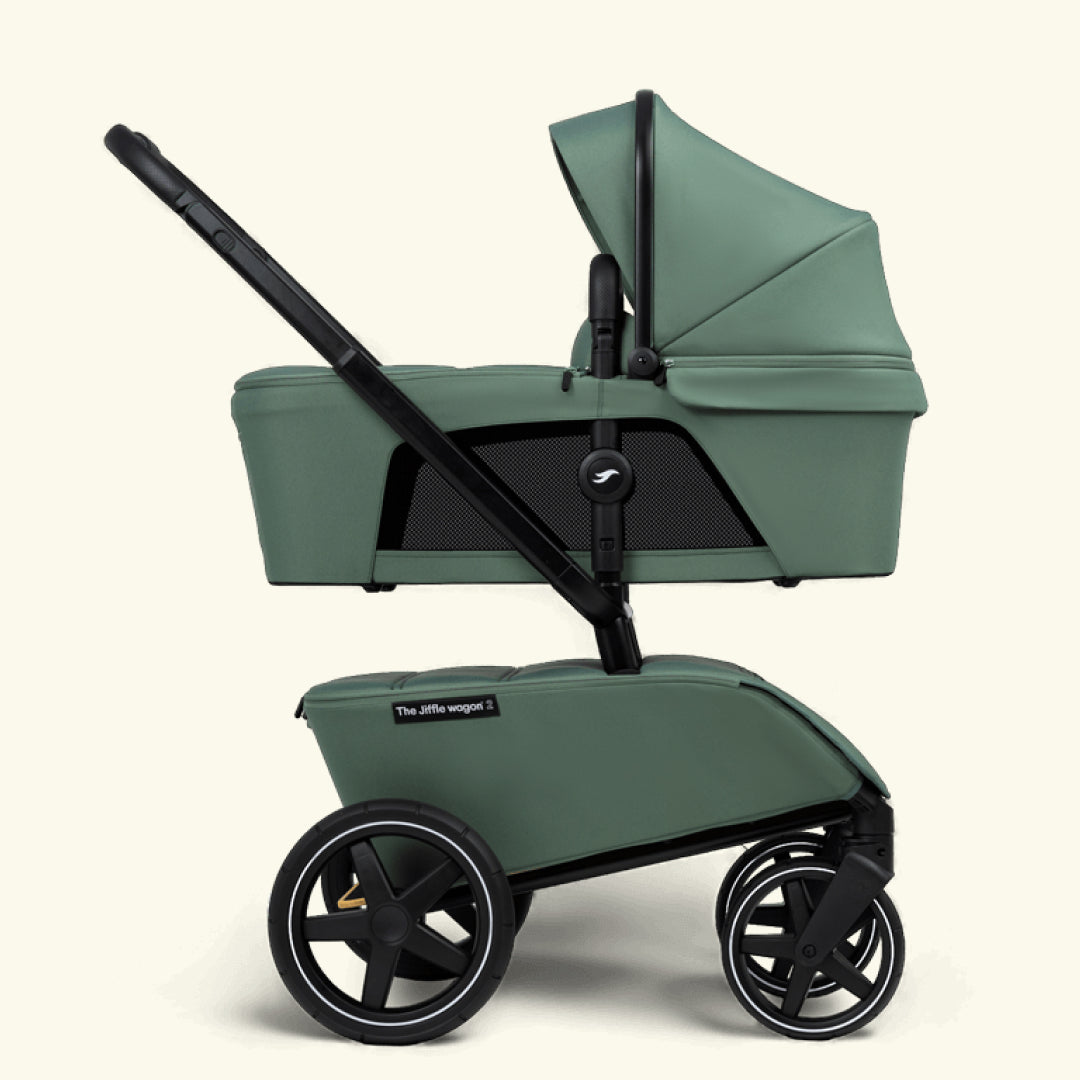 The Jiffle Wagon 6in1, The Jiffle Wagon 6in1 vankrikomplekt - lapsevanker, jalutuskäru, seisulaud, hoiukorv, järelveetav käru, kahe lapse käru, all-groups