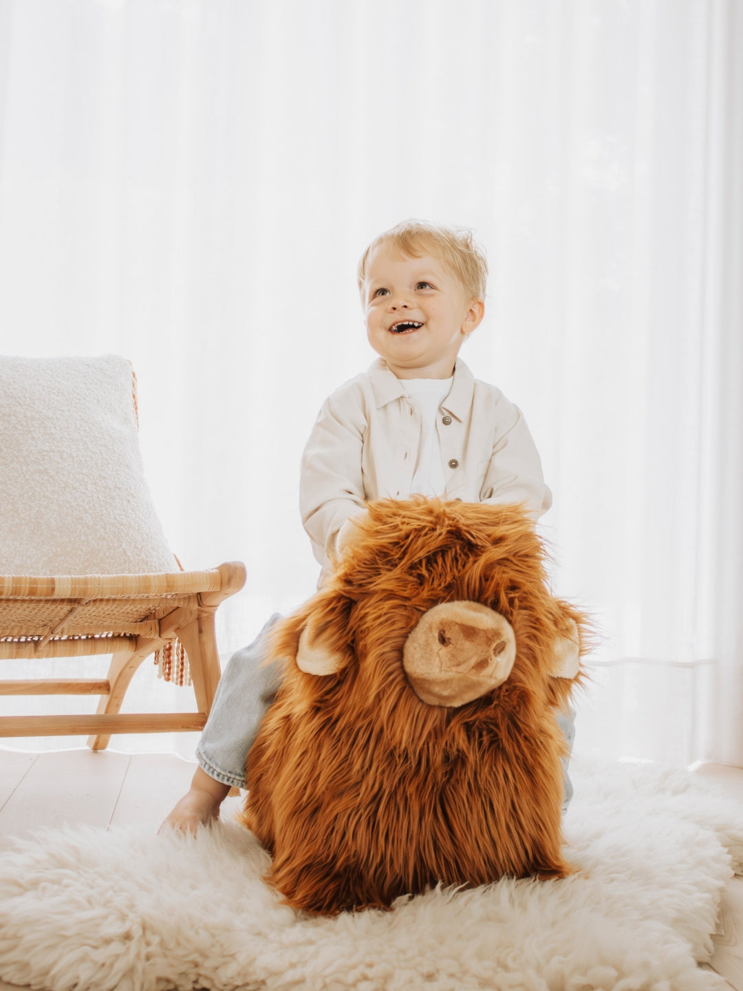 Wild&Soft Soft bouncy Highland Cow, Wild&Soft pehme hüppeloom mägiveis