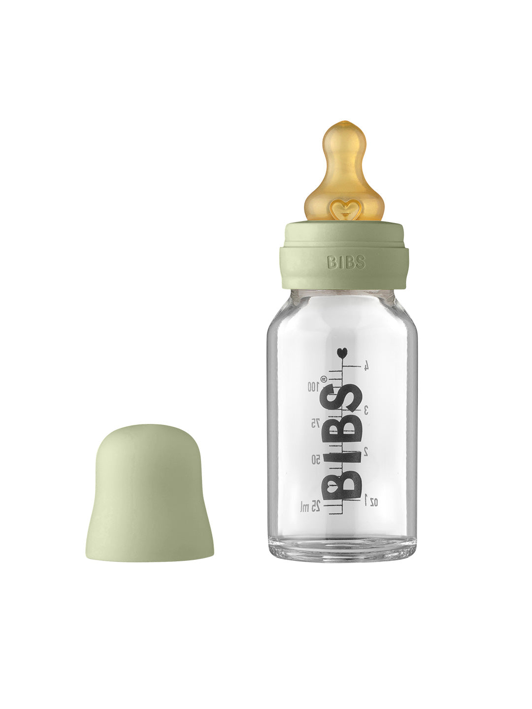 BIBS Baby Glass Bottle, BIBS klaasist lutipudel