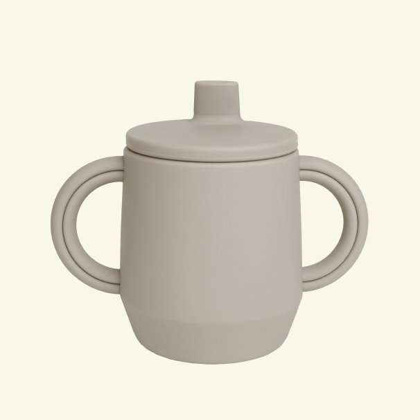 Atelier Keen Silicone Sippy Cup, Atelier Keen silikoonist sangadega joogitops, Greige