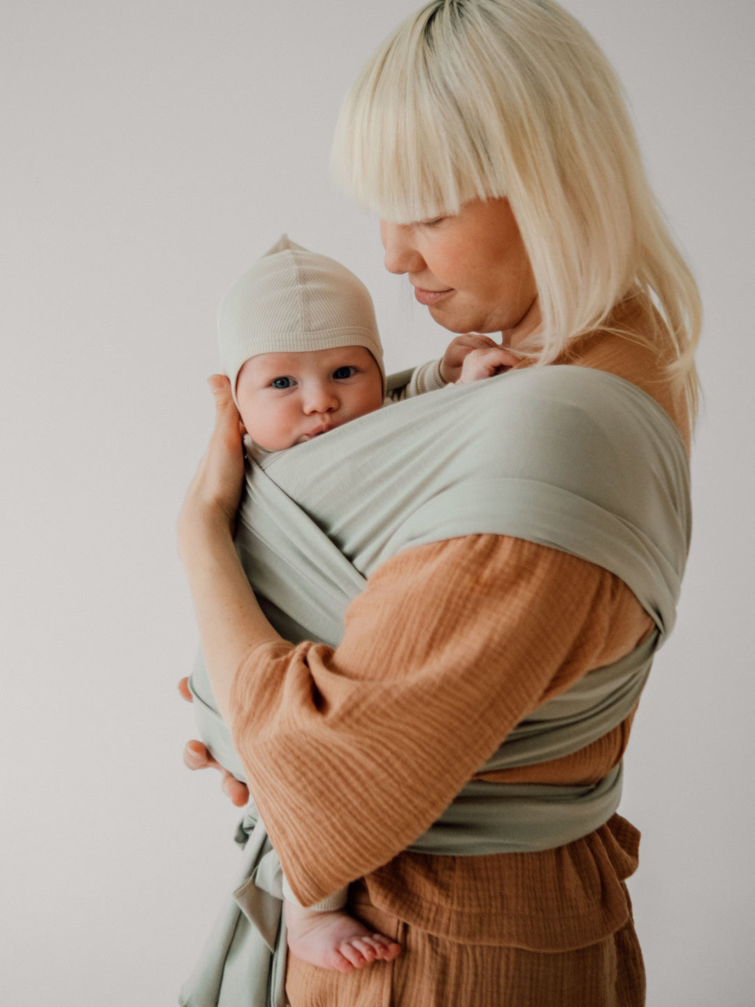 Babyluv Studio Bamboo baby wrap, bambusest kandelina sage