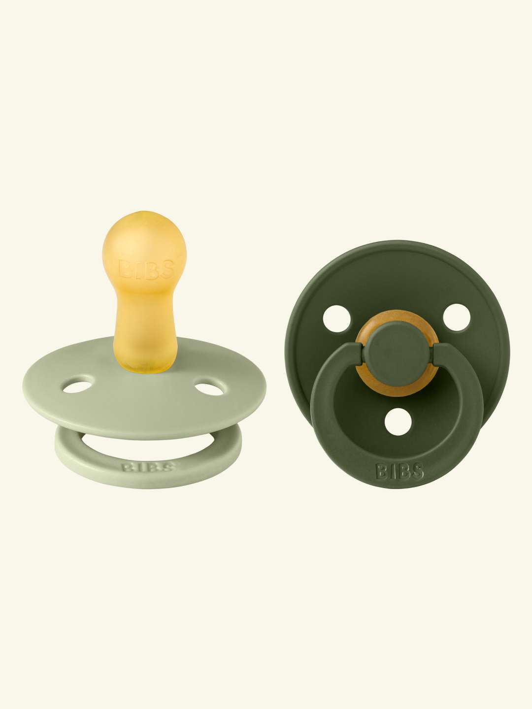 BIBS Colour Round pacifiers, BIBS Colour Round lutid, ümar kirsikujuline lutiots, looduslikust kummist lutid