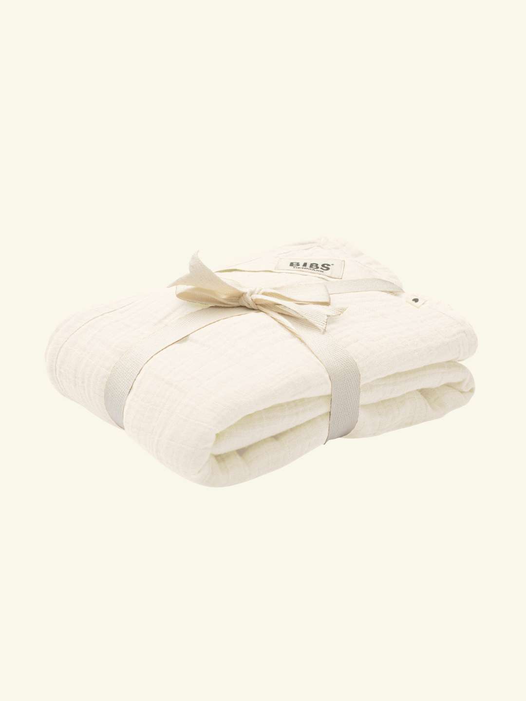 BIBS Cuddle Swaddle baby blanket, BIBS musliinist beebitekk, Ivory White