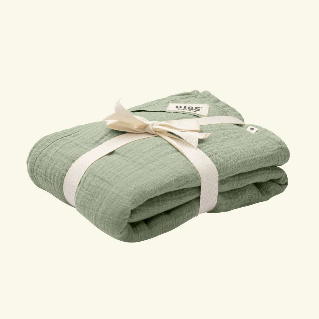 BIBS Cuddle Swaddle baby blanket, BIBS musliinist beebitekk, Sage