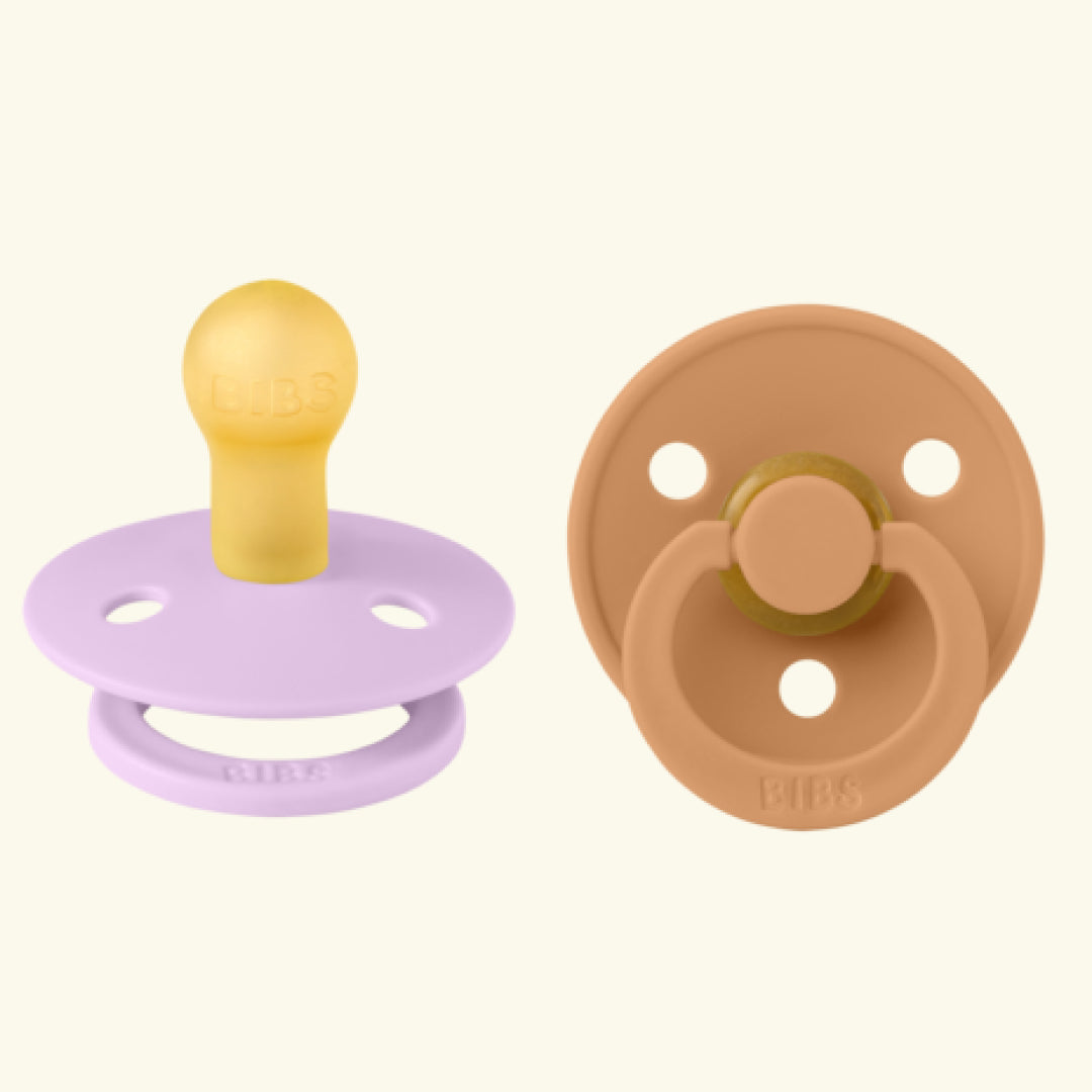 BIBS Colour Round pacifiers, BIBS Colour Round lutid, ümar kirsikujuline lutiots, looduslikust kummist lutid