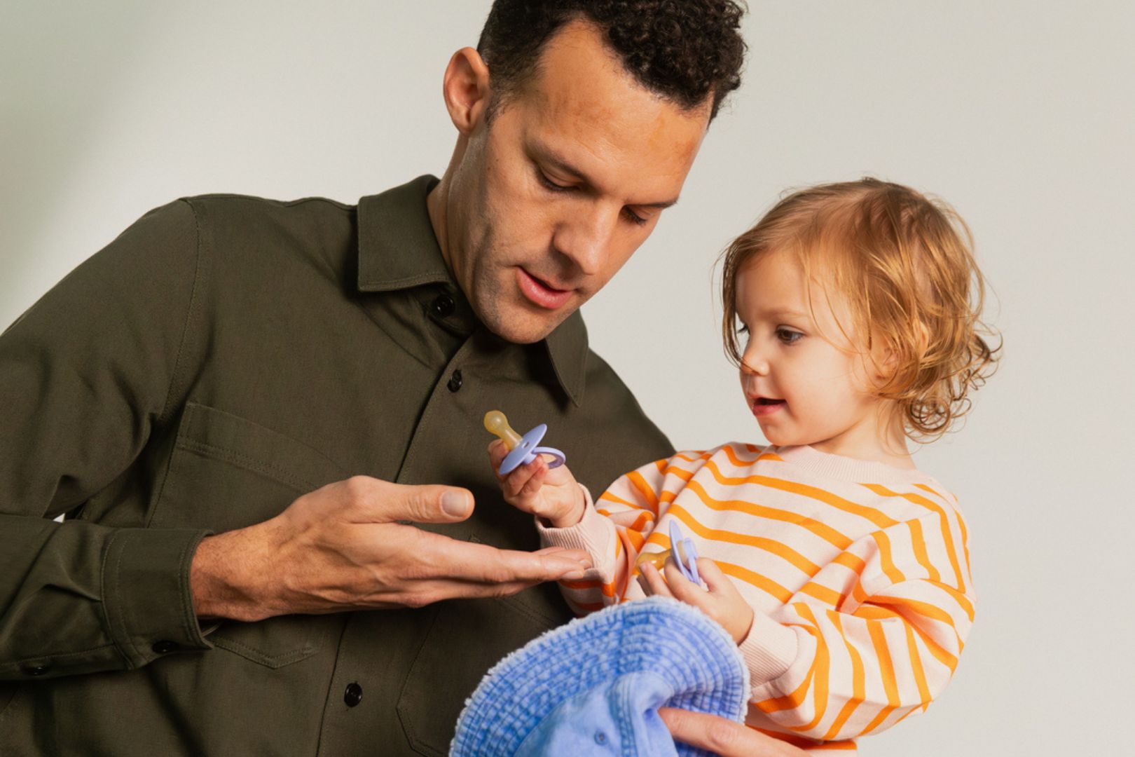 Toddler with BIBS pacifier