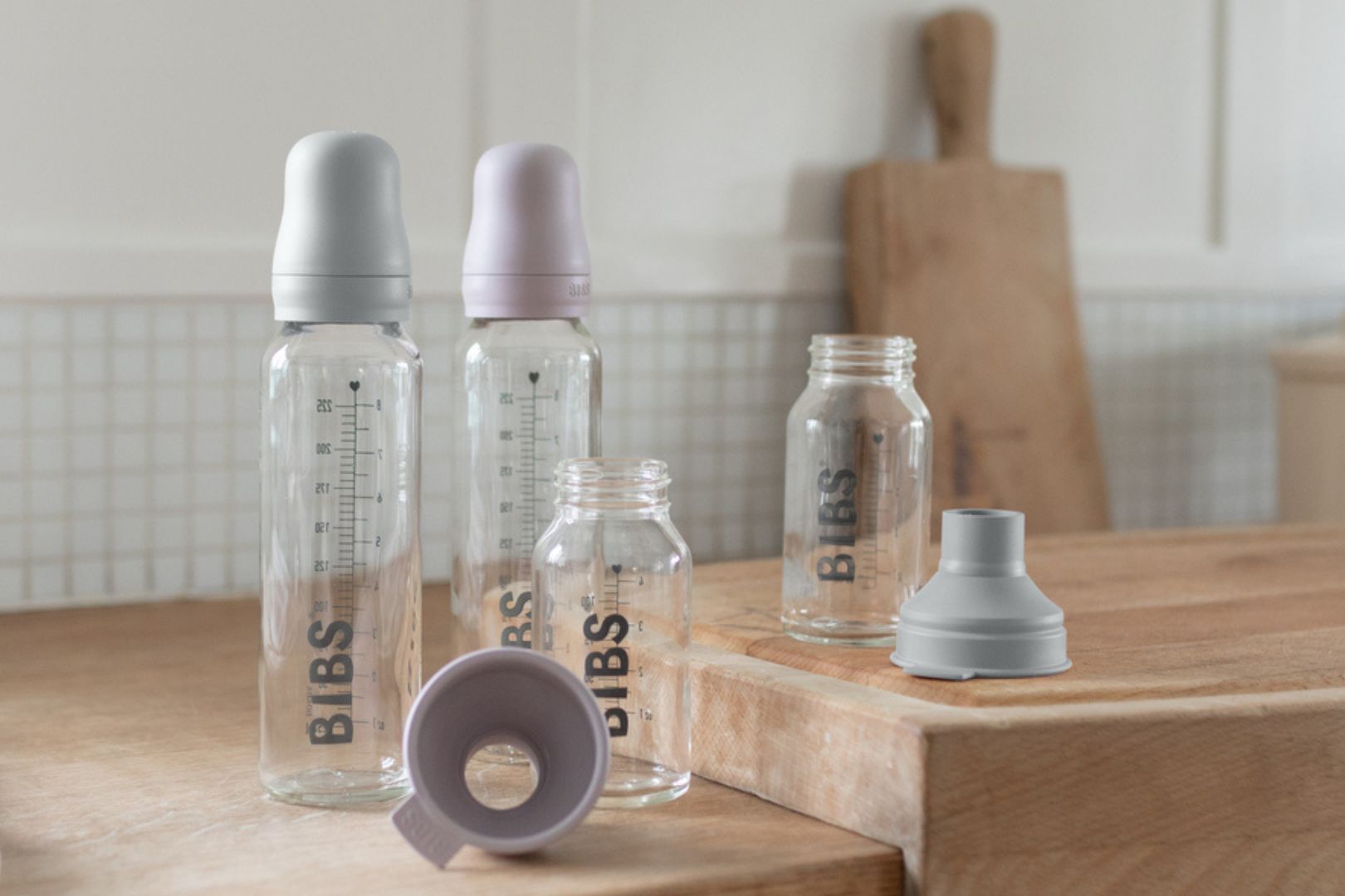 BIBS glass baby bottle, BIBS klaasist lutipudel