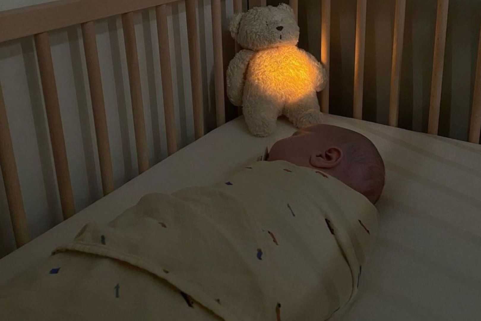 swaddling a baby