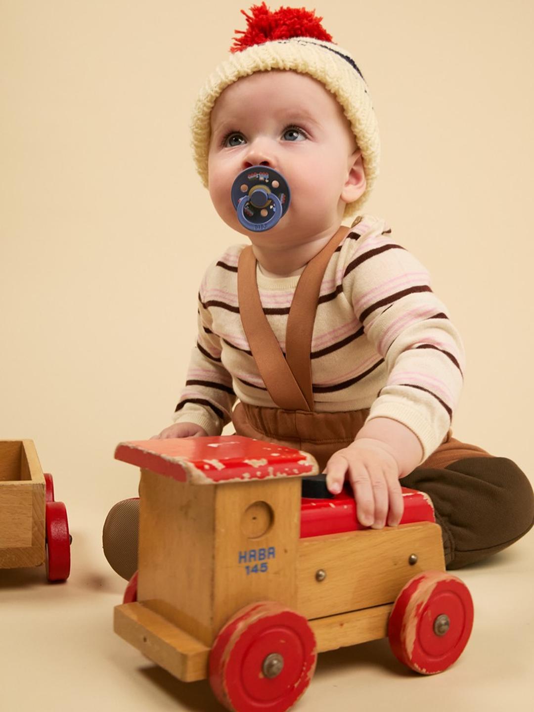 Bibs Colour Round Pacifier Holiday Collection, Train, BIBS Colour Round kirsikujulised ümmargused lutid, rong, all-groups
