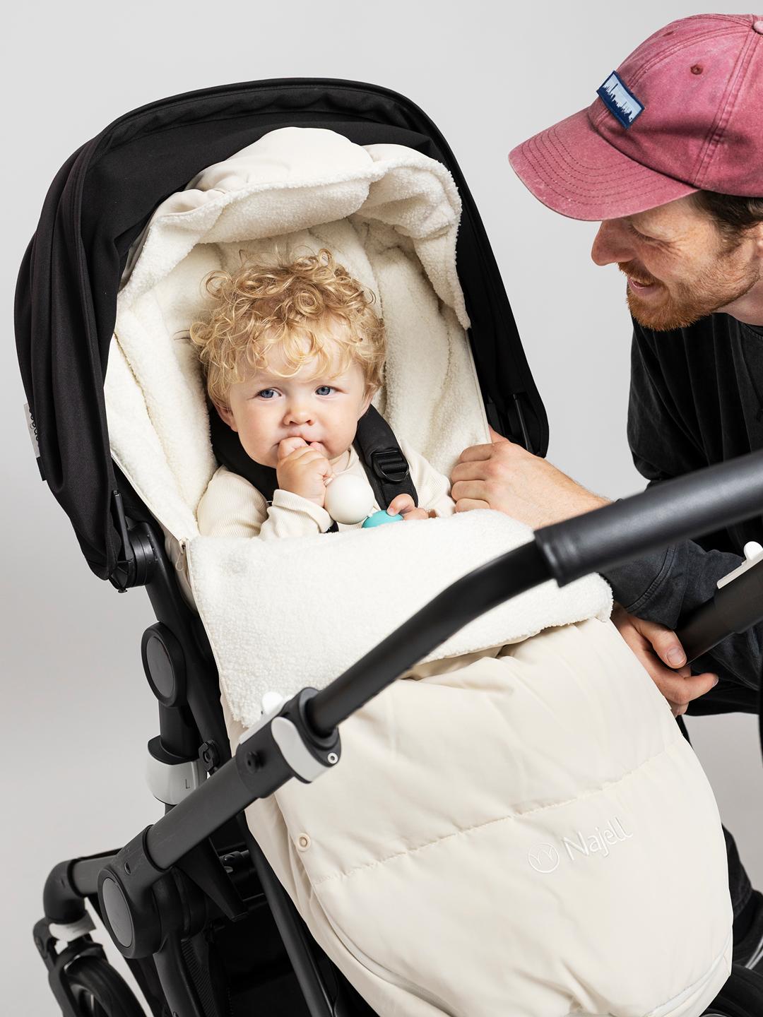 Najell universal Footmuff Wool & Down, Najell universaalne soojakott villa ja udusulgedega, Sleepcarrier, kärule, oat beige