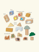 Filibabba suitcase kit wooden sensory blocks, Filibabba puidust sensoorsed klotsid kohvris