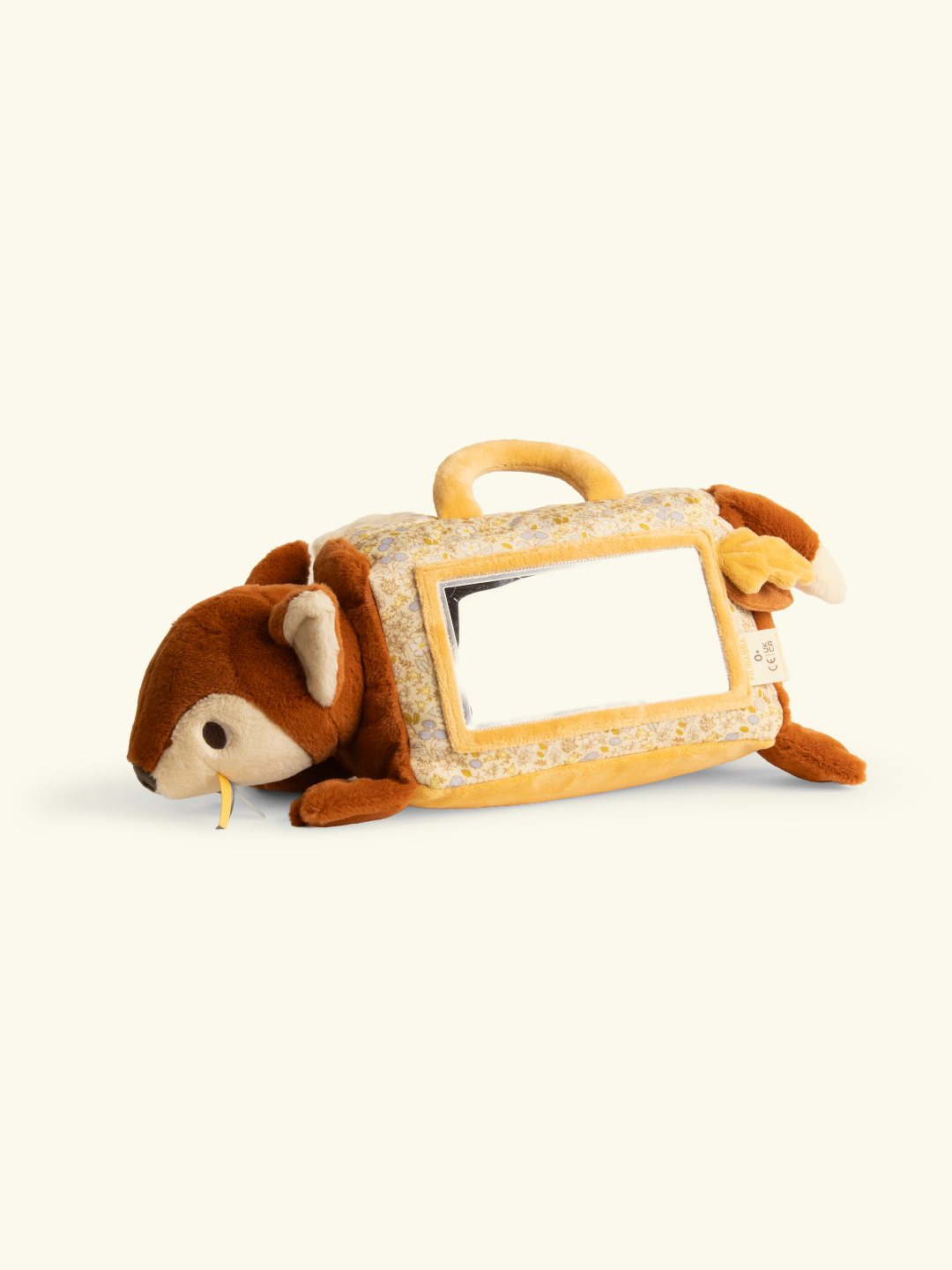 Filibabba tummy time toy with mirror, freddy the fox Filibabba kõhuli olemise aja mänguasi peegliga, beebimänguasi peegliga kõhuli mängimiseks 