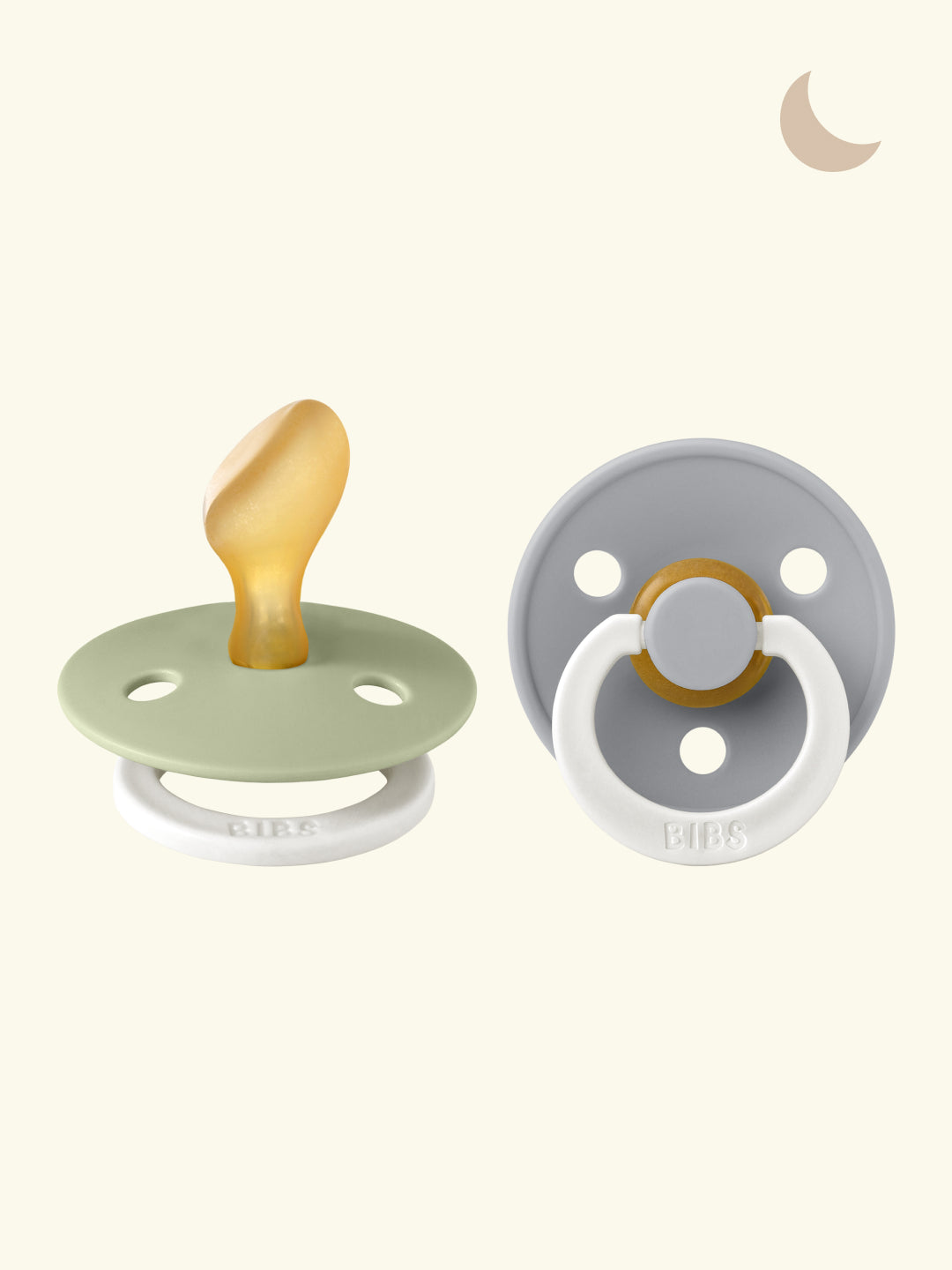 BIBS Colour Anatomical Glow Pacifiers, BIBS heledavad öölutid anatoomilise lutiotsaga