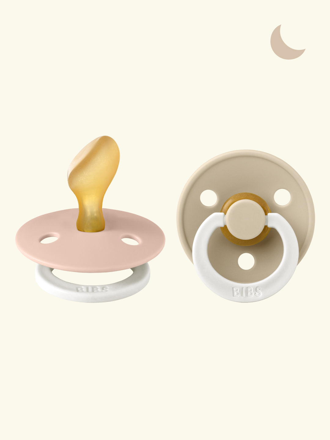 BIBS Colour Anatomical Glow Pacifiers, BIBS heledavad öölutid anatoomilise lutiotsaga