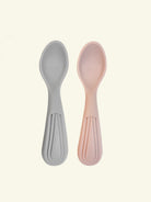 Atelier Keen Baby Silicone Spoons, silikoonist beebilusikad, Greige & Nude, 2-pakk
