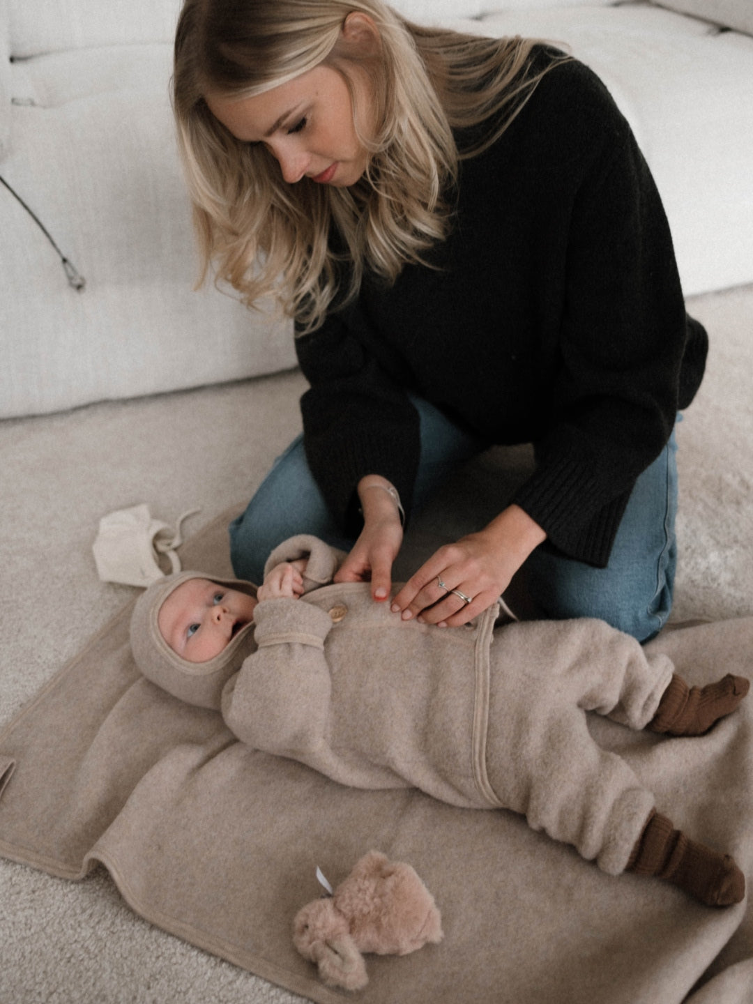 Babyluv Studio merino wool baby jacket and pants, meriinovillane jakk ja püksid beebile