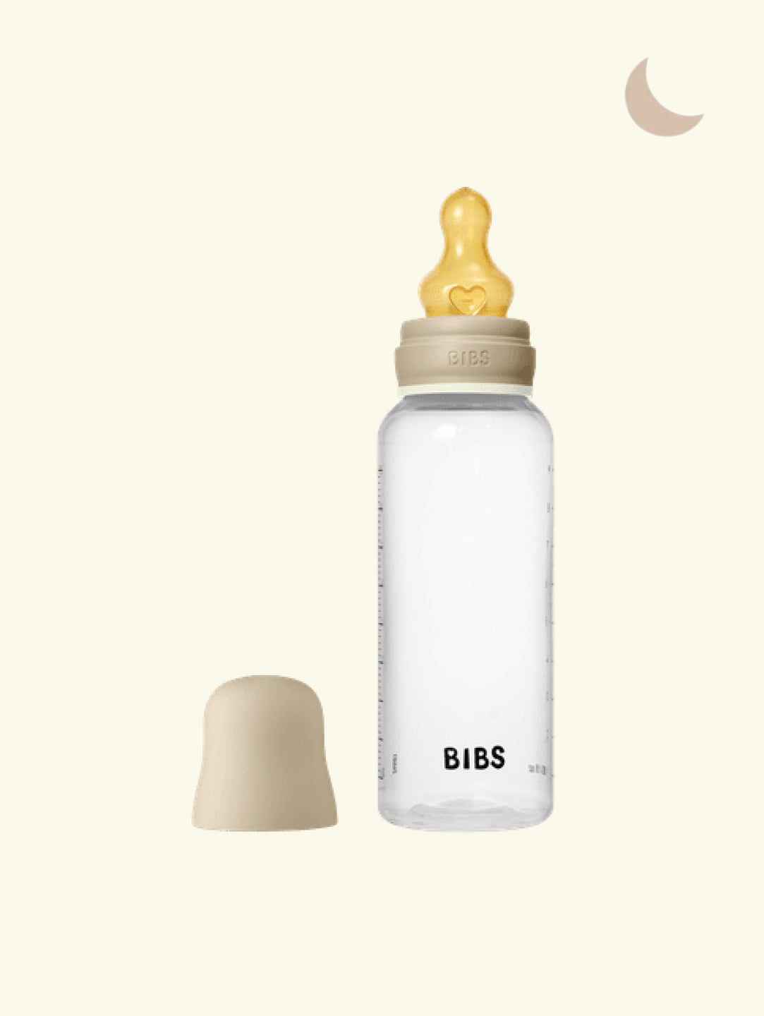 BIBS baby plastic bottle glow, BIBS pimedas helendav lutipudel