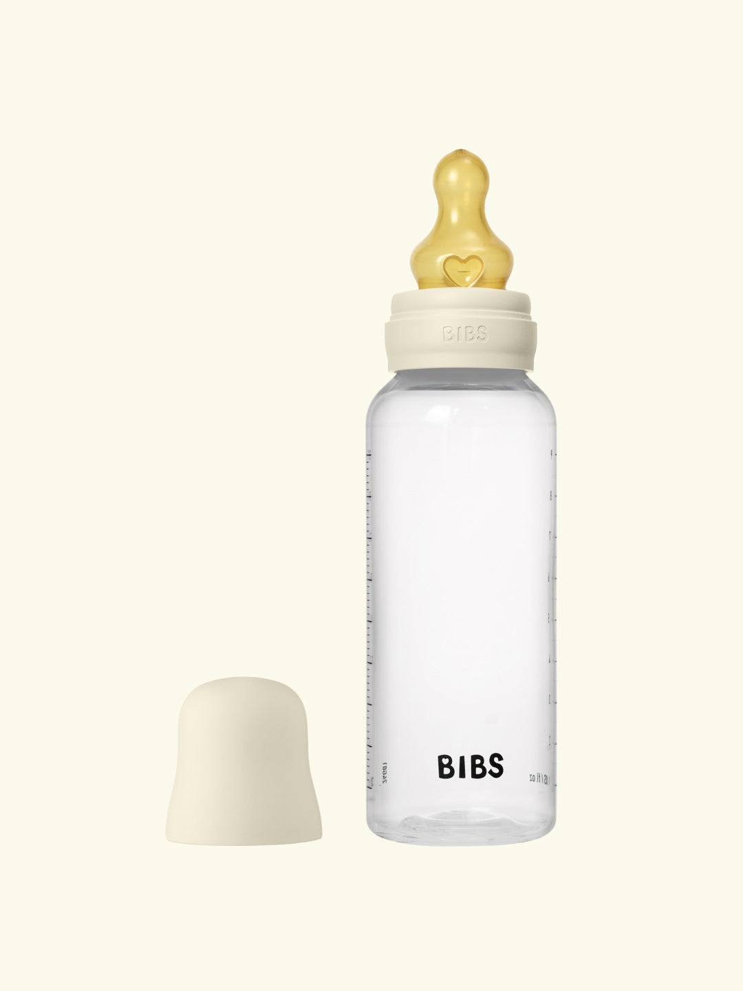 BIBS Baby Plastic Bottle, BIBS plastikust lutipudel, 270 ml, Ivory