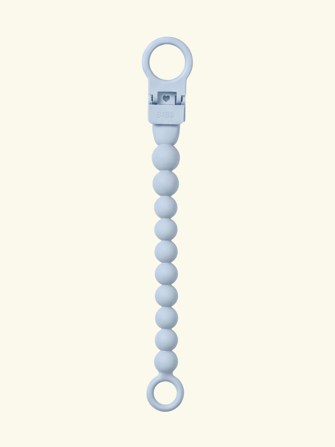 BIBS pacifier clip beaded, BIBS lutikett helmestega, pärlitega, Baby Blue