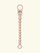 BIBS pacifier clip beaded, BIBS lutikett helmestega, pärlitega, blush