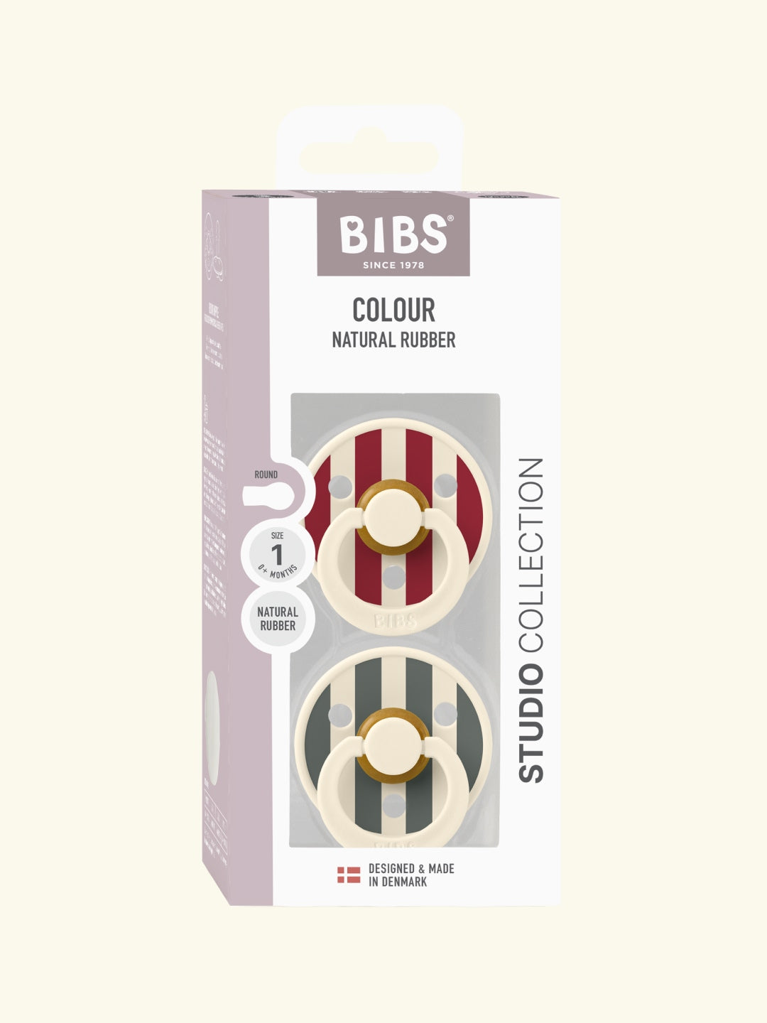 BIBS Studio Collection, Limited Holiday Edition, Ruby Pine Mix / Ivory. BIBS luttide piiratud pühadekollektsioon