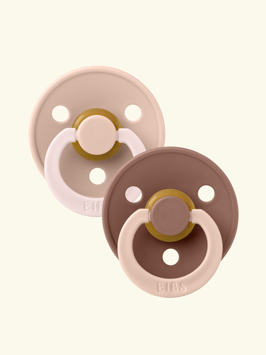 BIBS Colour Round Pacifiers, Studio Collection Fusion, BIBS Colour Round  kirsikujulised lutid, Studio Collection Fusion, blush woodchuck
