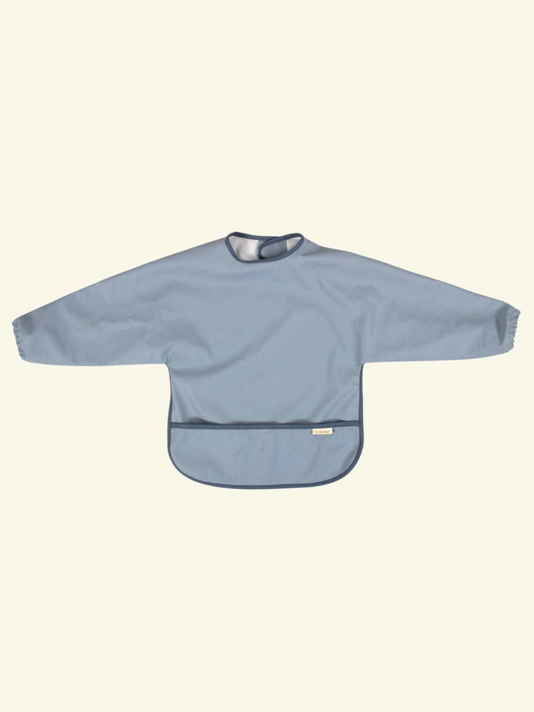 Filibabba Bib with Sleeves, varrukatega pudipõll, varrukatega põll, muddly blue / powder blue