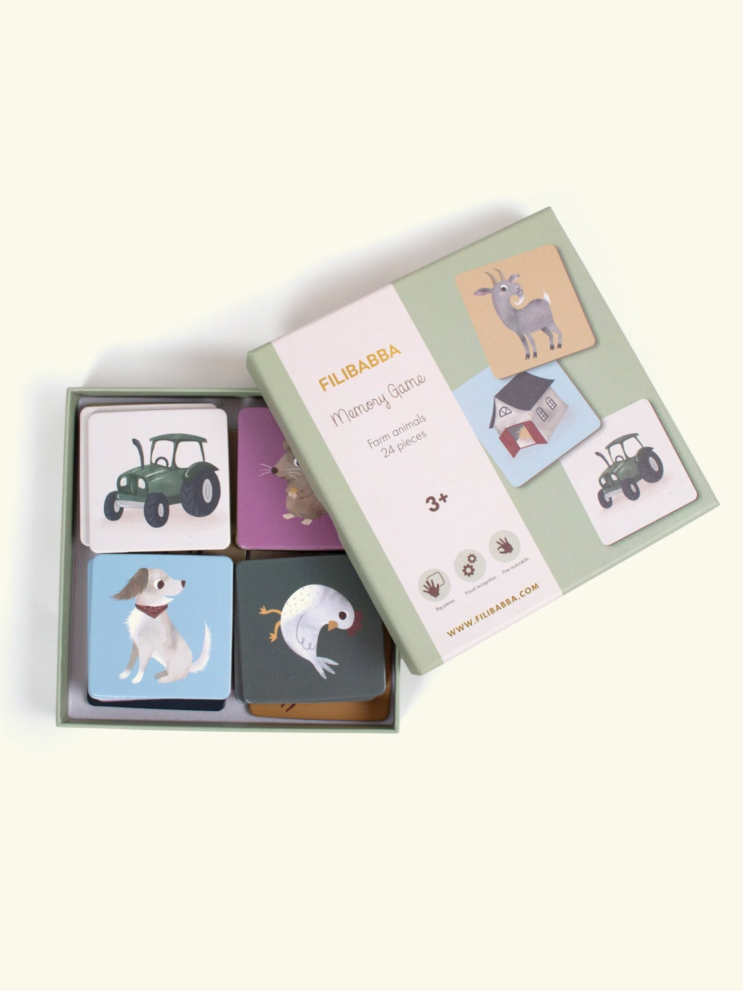 Filibabba memo game farm animals, Filbibba memo mäng farmiloomad