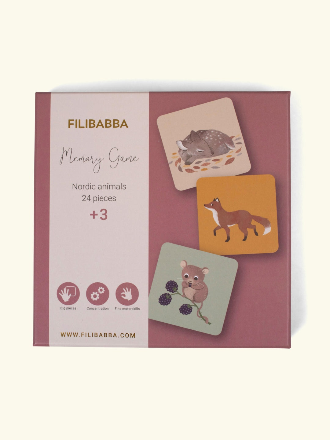 Filibabba memo game Nordic animals, Filibabba memo mäng - põhjamaa loomad