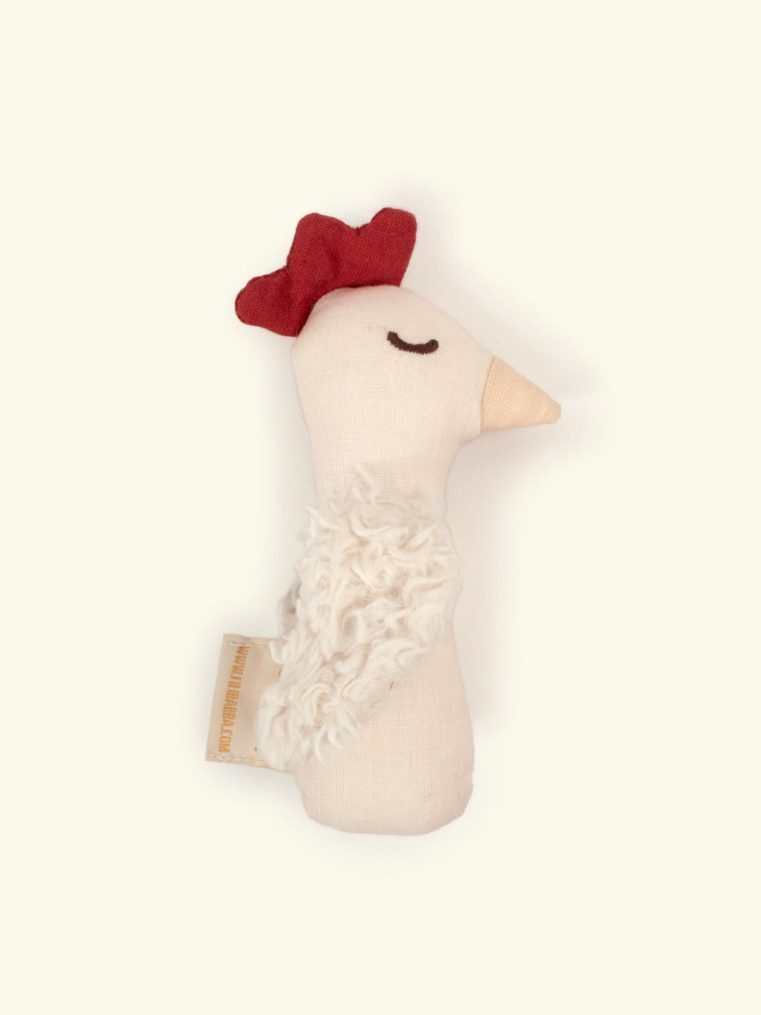 Filibabba Linen Rattle Toy - Helga The Hen, linane kõristi
