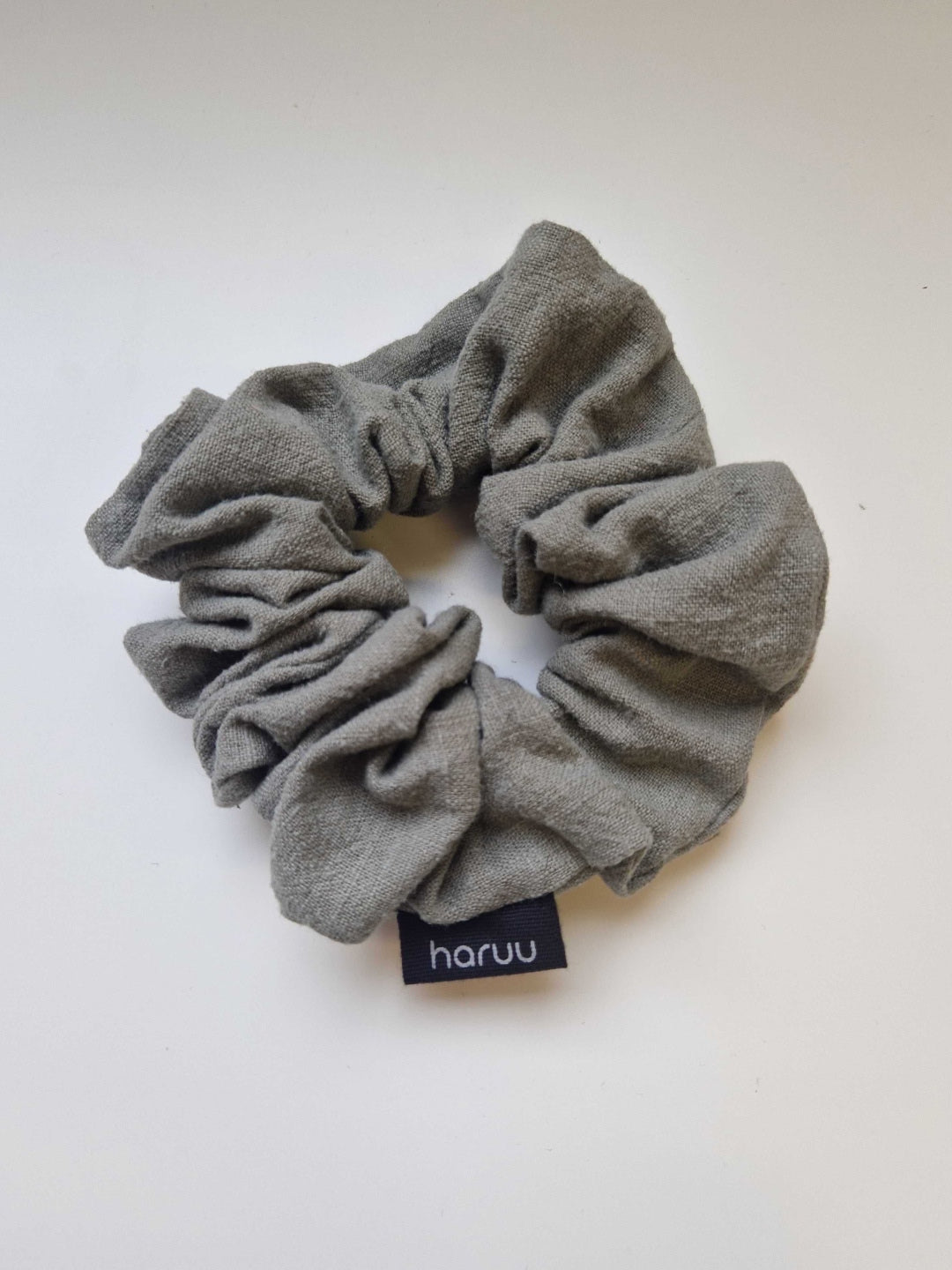 Haruu linen scrunchie, Haruu linane patsikumm, khaki, khakiroheline