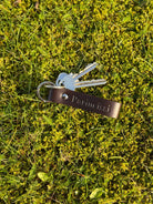 Babyluv Studio keyring parim issi, Babyluv Studio isadepäevakingitus nahast võtmehoidja kirjaga parim issi, tumepruun, all-groups