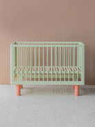 Karl & Fric Nox Cot - Blue, Karl & Fric beebivoodi, võrevoodi, beebi võrevoodi, Pistachio & Pink