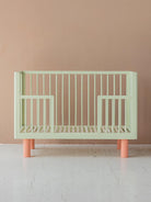 Karl & Fric Nox Cot - Blue, Karl & Fric beebivoodi, võrevoodi, beebi võrevoodi, Pistachio & Pink