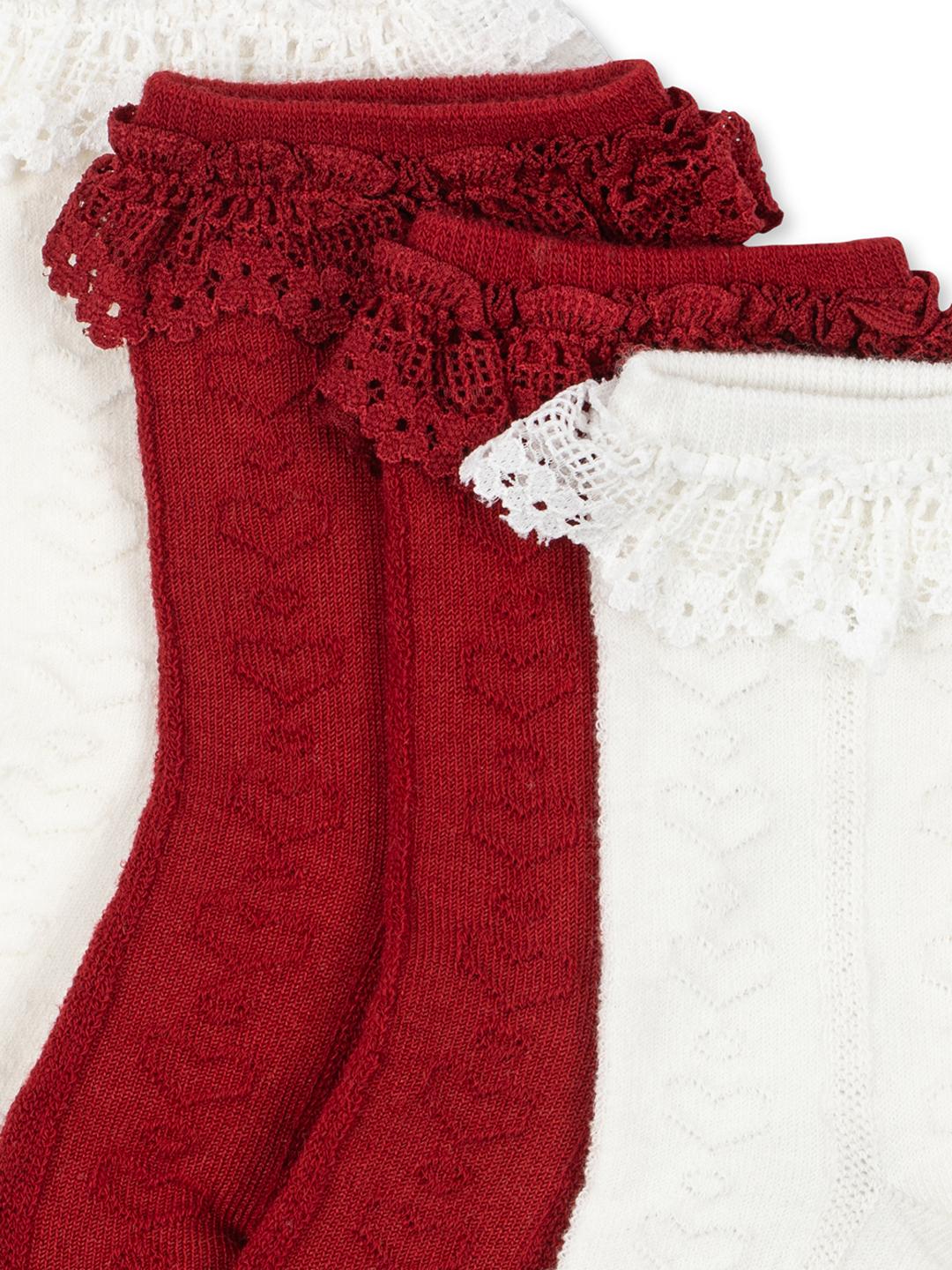 Konges Sløjd pointelle frill socks, 2-pack, Konges Sløjd volangidega sokid 2-pakk