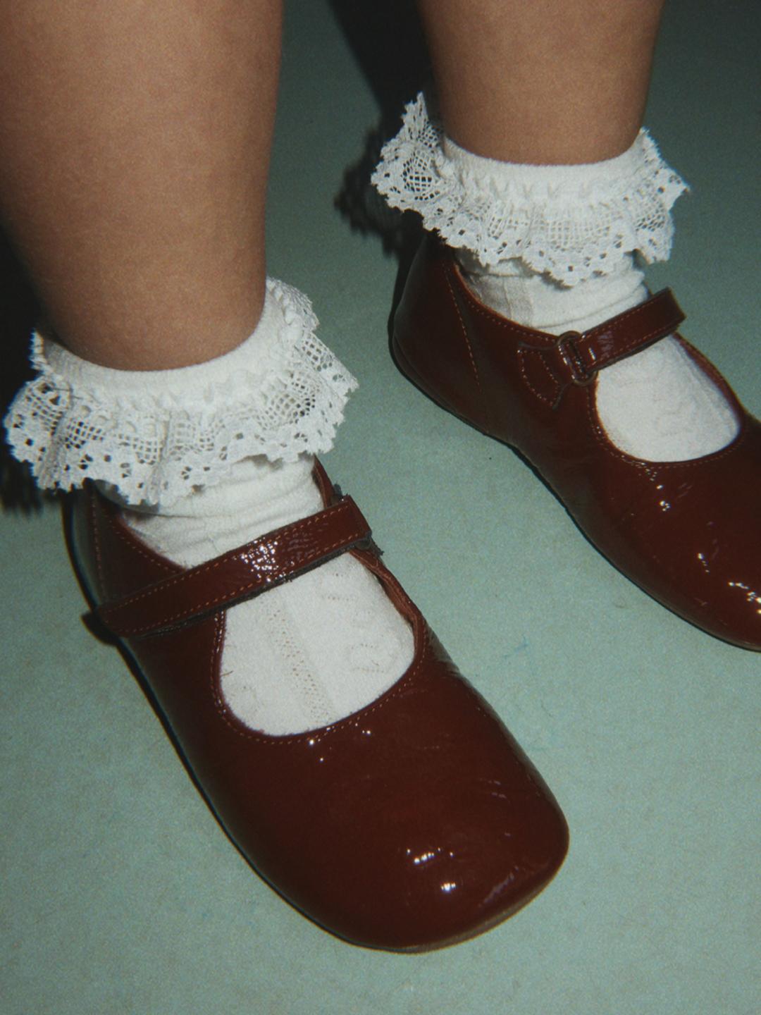 Konges Sløjd pointelle frill socks, 2-pack, Konges Sløjd volangidega sokid 2-pakk