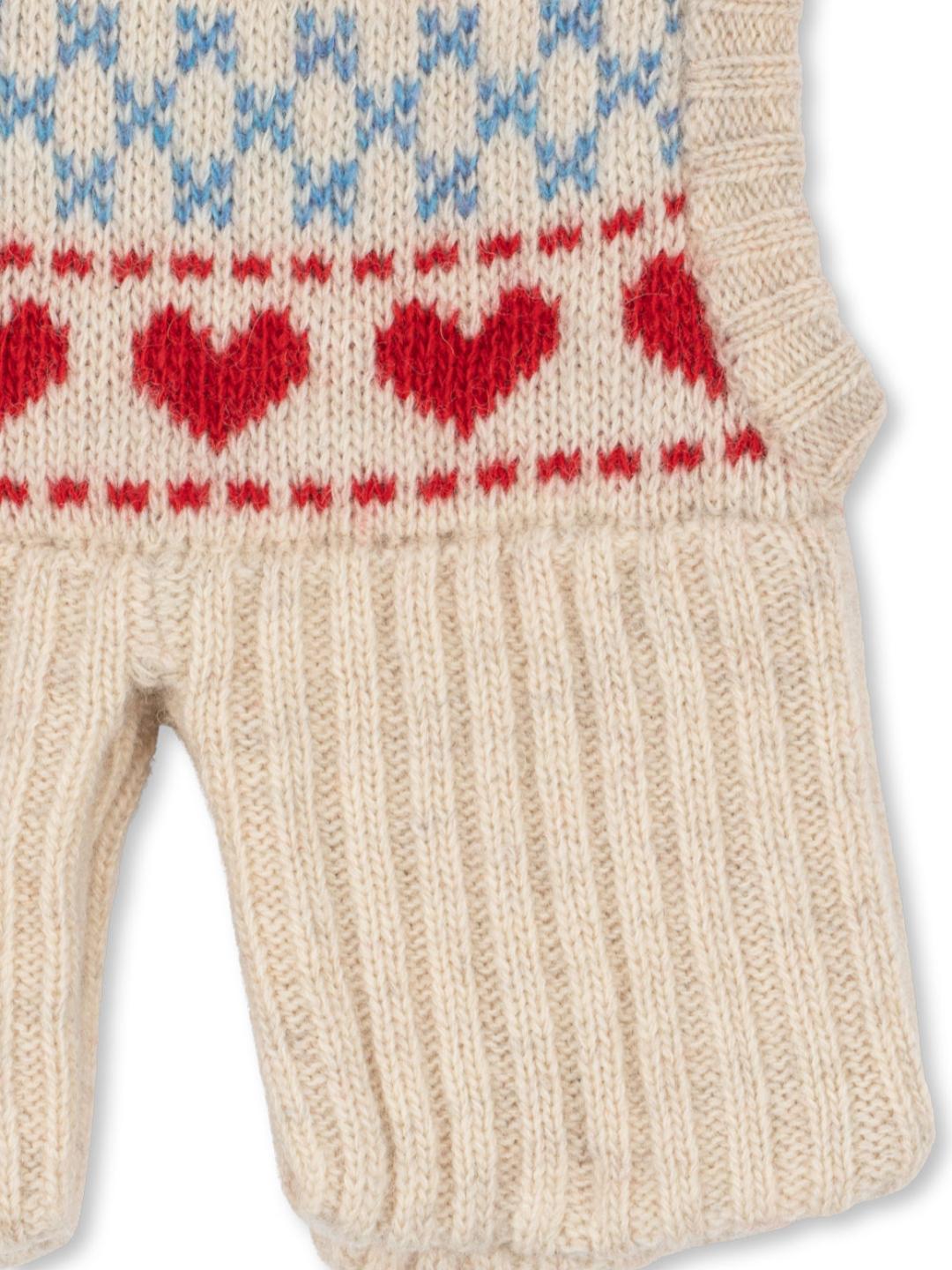 Konges Sløjd Belou Knit Balaclava, Konges Sløjd Belou kootud balaklava, mütssall, muster Hearts südamed