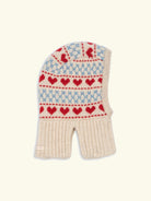 Konges Sløjd Belou Knit Balaclava, Konges Sløjd Belou kootud balaklava, mütssall, muster Hearts südamed