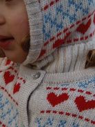 Konges Sløjd Belou Knit Balaclava, Konges Sløjd Belou kootud balaklava, mütssall, muster Hearts südamed