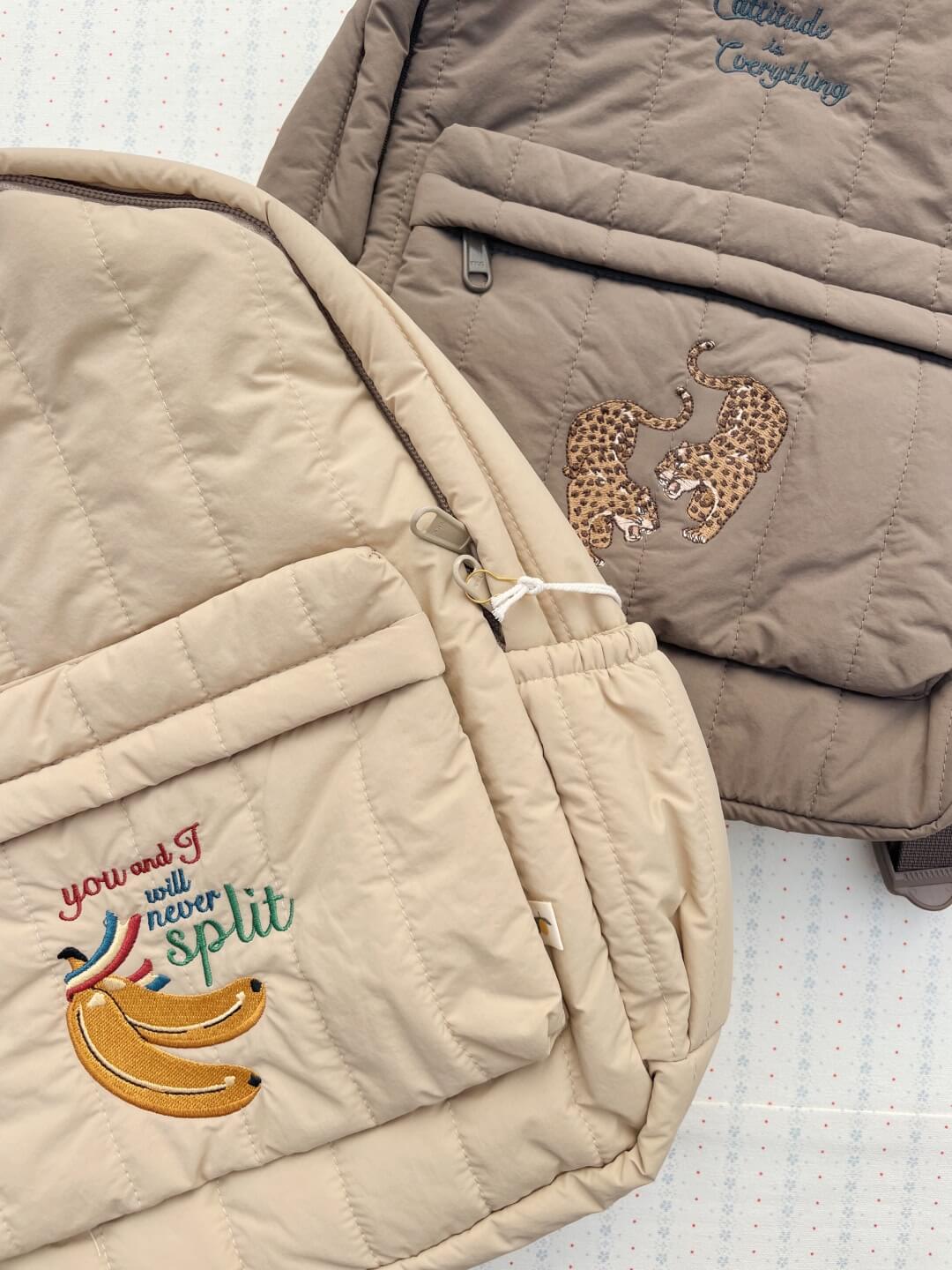 Konges Sløjd Juno Quilted Backback Midi, Konges Sløjd Juno tepitud seljakott Midi Walnut