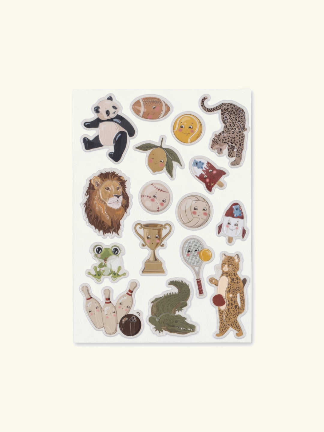 Konges Sløjd puffy stickers, animals, Konges Sløjd pehmed kohevad kleepsud, loomad
