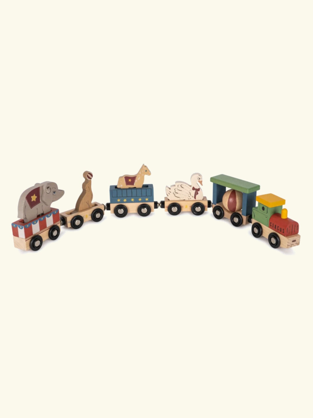 Konges Sløjd wooden animal train, Konges Sløjd puidust loomade rong