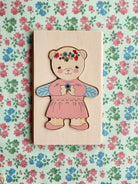Wooden teddy dress up puzzle, Puidust karu riietamise pusle