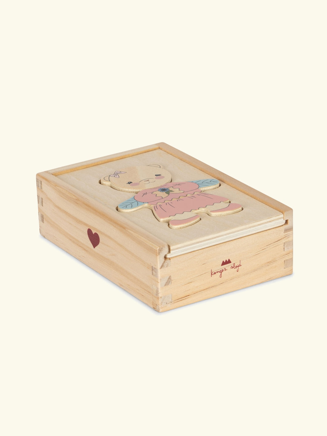 Wooden teddy dress up puzzle, Puidust karu riietamise pusle