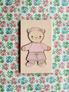 Wooden teddy dress up puzzle, Puidust karu riietamise pusle