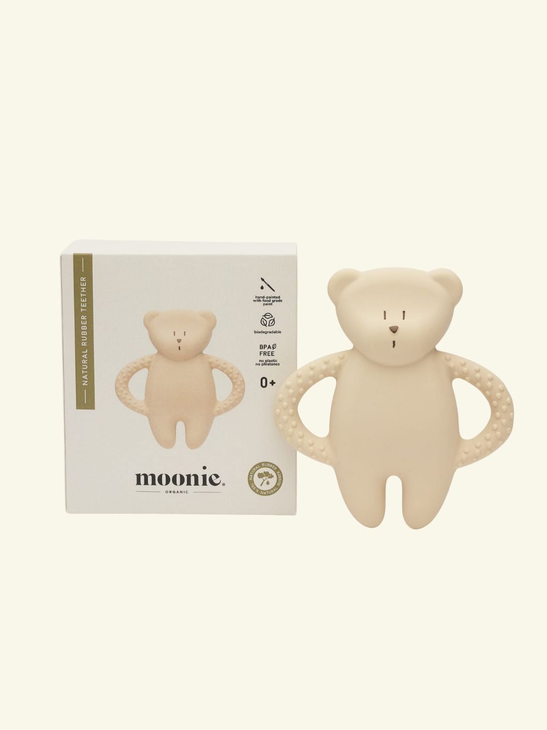 Moonie natural rubber teether, Moonie looduslikust kummist närimislelu, närimisrõngas, all-groups